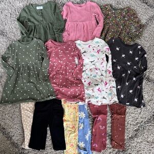 Old Navy girls dresses & leggings bundle size 5T